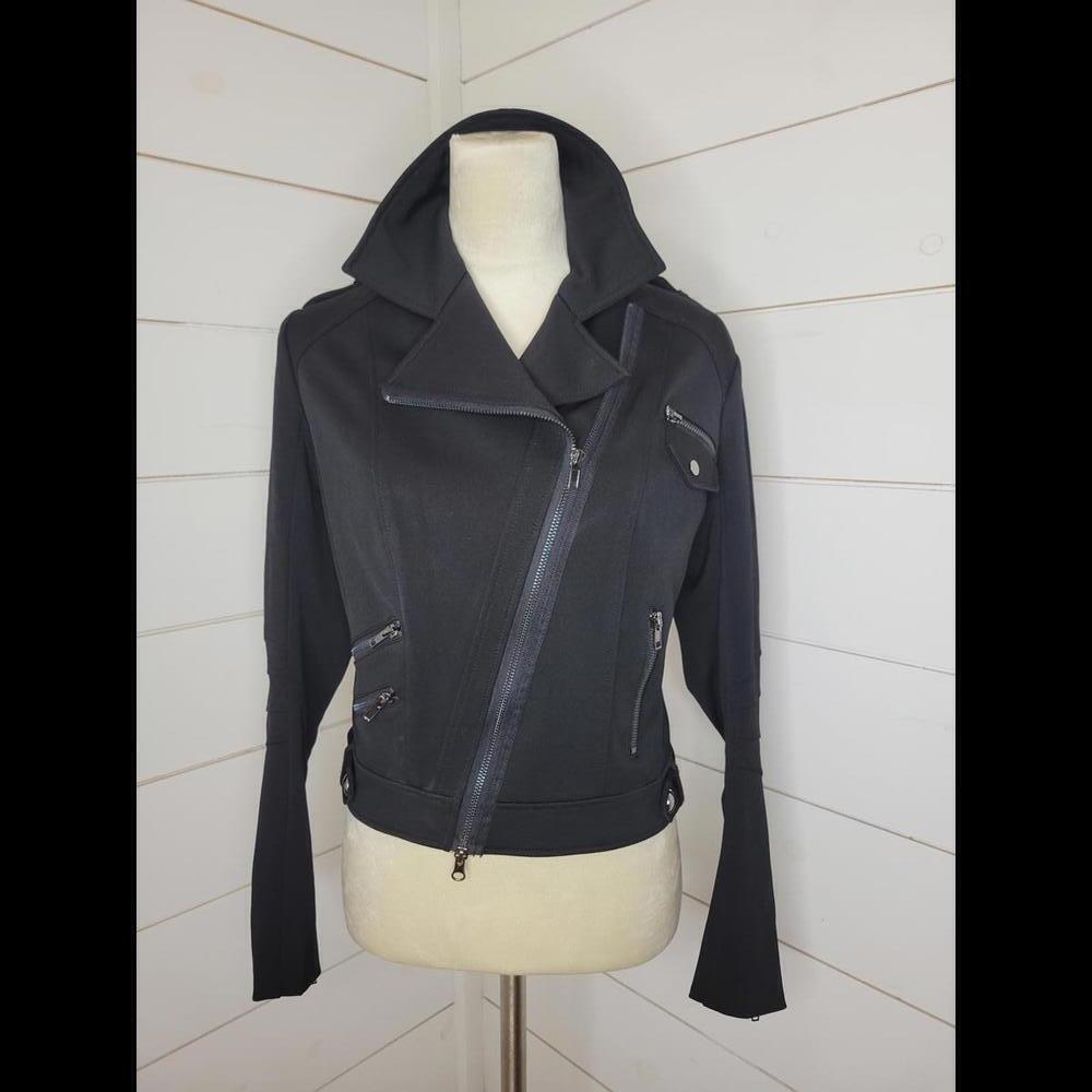 Cache black motorcycle style jacket